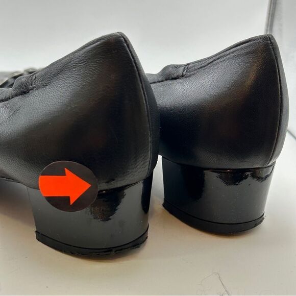 AGL ladies Leather shoes 40 Us 10 black rockstud Pumps capsule modern minimalist - Picture 11 of 14